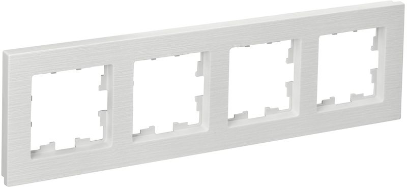 BR-M42-51-K01_1.jpeg Рамка 4-м BRITE РУ-4-Бр бел. рифленый IEK BR-M42-51-K01 — изображение 1
