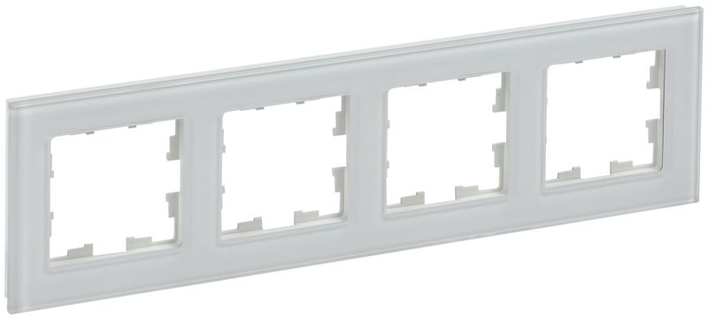 BR-M42-G-K01_1.jpeg Рамка 4-м BRITE РУ-4-2-БрБ стекло бел. IEK BR-M42-G-K01 — изображение 1