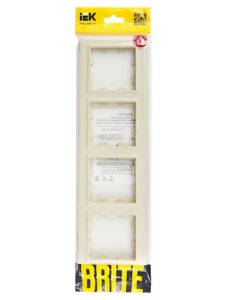 Рамка 4-м BRITE РУ-4-БрКр беж. IEK BR-M42-K10 — изображение 4