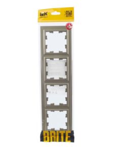 Рамка 4-м BRITE РУ-4-БрШ шампань IEK BR-M42-K37 — изображение 5