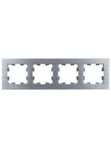 Рамка 4-м BRITE РУ-4-1-БрА металл алюм. IEK BR-M42-M-K47 — изображение 5