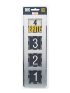 Рамка 4-м BRITE РУ-4-1-БрА металл алюм. IEK BR-M42-M-K47 — изображение 4