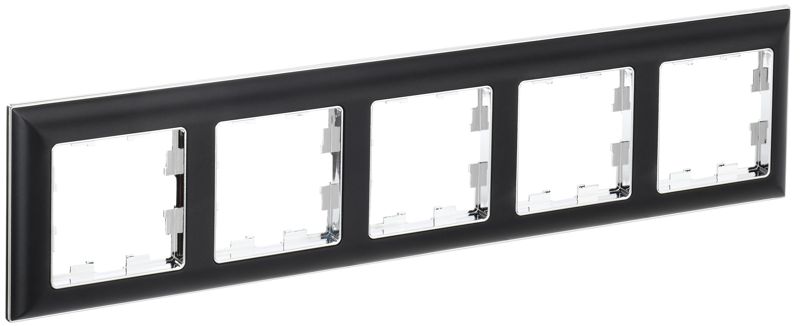 BR-M52-12-2-K23_1.jpeg Рамка 5-м BRITE РУ-5-Бр хром/черн. IEK BR-M52-12-2-K23 — изображение 1
