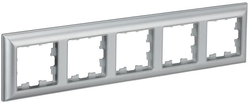 BR-M52-12-K47_1.jpeg Рамка 5-м BRITE РУ-5-Бр алюм./алюм. IEK BR-M52-12-K47 — изображение 1