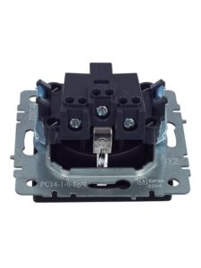 Розетка BRITE РС14-1-0-БрЧ 16А с заземл. защ. шторки механизм черн. IEK BR-R14-16-K02 — изображение 4