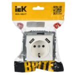 Розетка BRITE РЮш10-1-БрБ 16А с USB A+A 2.1А с заземл. защ. шторки механизм бел. IEK BR-R14-16-U21-D21-K01 — изображение 6