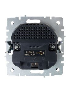 Розетка BRITE РЮш10-1-БрМ 16А с USB A+A 2.1А с заземл. защ. шторки механизм маренго IEK BR-R14-16-U21-D21-K35 — изображение 8