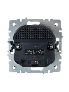 Розетка BRITE РЮш10-1-БрА 16А с USB A+A 2.1А с заземл. защ. шторки механизм алюм. IEK BR-R14-16-U21-D21-K47 — изображение 8
