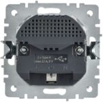 Розетка BRITE РЮш10-1-БрАБ 16А с USB A+A 2.1А с заземл. защ. шторки механизм арктич. бел. IEK BR-R14-16-U21-D21-K91 — изображение 3