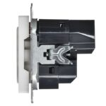 Розетка BRITE РЮш10-1-БрАБ 16А с USB A+A 2.1А с заземл. защ. шторки механизм арктич. бел. IEK BR-R14-16-U21-D21-K91 — изображение 2