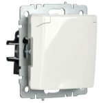 Розетка BRITE РСбш10-3-44-БрБ 16А IP44 с заземл. защ. шторки с крышкой механизм бел. IEK BR-R16-16-44-K01 — изображение 4