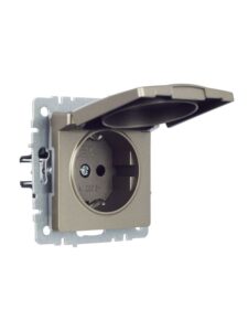 Розетка BRITE РСбш10-3-44-БрШ 16А IP44 с заземл. защ. шторки с крышкой механизм шампань IEK BR-R16-16-44-K37 — изображение 9