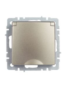 Розетка BRITE РСбш10-3-44-БрШ 16А IP44 с заземл. защ. шторки с крышкой механизм шампань IEK BR-R16-16-44-K37 — изображение 10