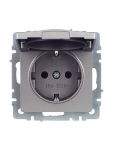 Розетка BRITE РСбш10-3-44-БрС 16А IP44 с заземл. защ. шторки с крышкой механизм сталь IEK BR-R16-16-44-K46 — изображение 8