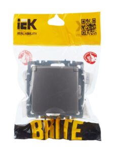 Розетка BRITE РСбш10-3-44-БрС 16А IP44 с заземл. защ. шторки с крышкой механизм сталь IEK BR-R16-16-44-K46 — изображение 9