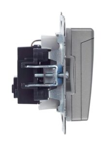 Розетка BRITE РСбш10-3-44-БрС 16А IP44 с заземл. защ. шторки с крышкой механизм сталь IEK BR-R16-16-44-K46 — изображение 4