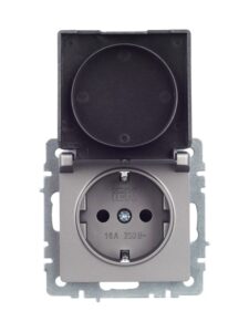 Розетка BRITE РСбш10-3-44-БрС 16А IP44 с заземл. защ. шторки с крышкой механизм сталь IEK BR-R16-16-44-K46 — изображение 7