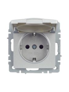 Розетка BRITE РСбш10-3-44-БрА 16А IP44 с заземл. защ. шторки с крышкой механизм алюм. IEK BR-R16-16-44-K47 — изображение 4