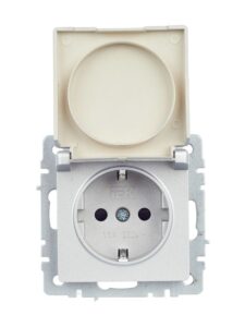 Розетка BRITE РСбш10-3-44-БрА 16А IP44 с заземл. защ. шторки с крышкой механизм алюм. IEK BR-R16-16-44-K47 — изображение 8