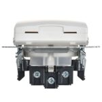 Розетка BRITE РСбш10-3-44-БрАБ 16А IP44 с заземл. защ. шторки с крышкой механизм арктич. бел. IEK BR-R16-16-44-K91 — изображение 2
