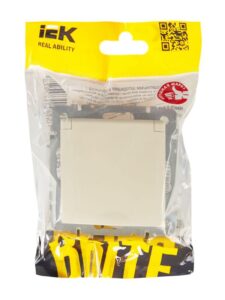 Розетка BRITE РСбш10-3-БрКр 16А IP20 с заземл. защ. шторки с крышкой механизм беж. IEK BR-R16-16-K10 — изображение 6