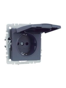 Розетка BRITE РСбш10-3-БрМ 16А IP20 с заземл. защ. шторки с крышкой механизм маренго IEK BR-R16-16-K35 — изображение 7