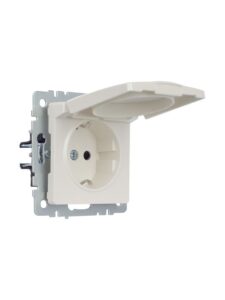 Розетка BRITE РСбш10-3-БрЖ 16А IP20 с заземл. защ. шторки с крышкой механизм жемчуж. IEK BR-R16-16-K36 — изображение 9