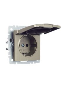 Розетка BRITE РСбш10-3-БрШ 16А IP20 с заземл. защ. шторки с крышкой механизм шампань IEK BR-R16-16-K37 — изображение 9