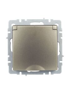Розетка BRITE РСбш10-3-БрШ 16А IP20 с заземл. защ. шторки с крышкой механизм шампань IEK BR-R16-16-K37 — изображение 10