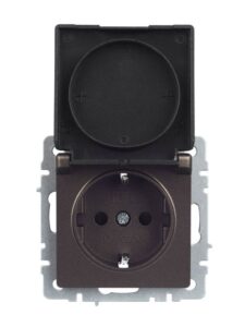 Розетка BRITE РСбш10-3-БрТБ 16А IP20 с заземл. защ. шторки с крышкой механизм бронза IEK BR-R16-16-K45 — изображение 8
