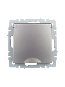Розетка BRITE РСбш10-3-БрС 16А IP20 с заземл. защ. шторки с крышкой механизм сталь IEK BR-R16-16-K46 — изображение 10
