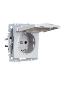 Розетка BRITE РСбш10-3-БрА 16А IP20 с заземл. защ. шторки с крышкой механизм алюм. IEK BR-R16-16-K47 — изображение 9