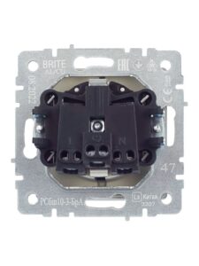 Розетка BRITE РСбш10-3-БрА 16А IP20 с заземл. защ. шторки с крышкой механизм алюм. IEK BR-R16-16-K47 — изображение 6