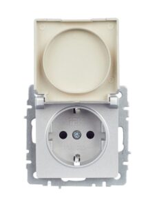 Розетка BRITE РСбш10-3-БрА 16А IP20 с заземл. защ. шторки с крышкой механизм алюм. IEK BR-R16-16-K47 — изображение 8