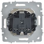 Розетка BRITE РСбш10-3-БрАБ 16А IP20 с заземл. защ. шторки с крышкой механизм арктич. бел. IEK BR-R16-16-K91 — изображение 3