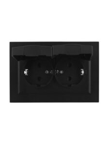 Розетка 2-м СП BRITE РСбш12-3-44-БрЧ 16А в сборе IP44 с крышкой черн. IEK BR-R26-16-44-K02-F — изображение 8