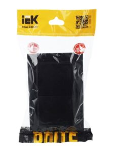 Розетка 2-м СП BRITE РСбш12-3-44-БрЧ 16А в сборе IP44 с крышкой черн. IEK BR-R26-16-44-K02-F — изображение 5