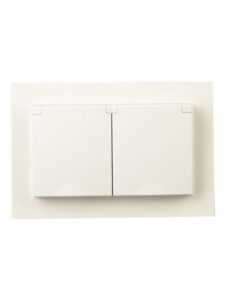 Розетка 2-м СП BRITE РСбш12-3-44-БрКр 16А в сборе IP44 с крышкой беж. IEK BR-R26-16-44-K10-F — изображение 7
