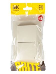 Розетка 2-м СП BRITE РСбш12-3-44-БрКр 16А в сборе IP44 с крышкой беж. IEK BR-R26-16-44-K10-F — изображение 6