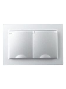 Розетка 2-м СП BRITE РСбш12-3-44-БрА 16А в сборе IP44 с крышкой алюм. IEK BR-R26-16-44-K47-F — изображение 7