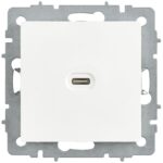 Розетка СП BRITE РЮ12-1-БрАБ USB C 65Вт высокоскор. заряд. арктич. бел. IEK BR-U13-065-K91 — изображение 4