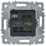 Розетка BRITE USB A+A 3.1А РЮ10-1-БрБ механизм бел. IEK BR-U21-D31-K01 — изображение 7