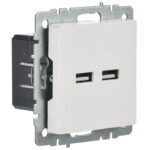 Розетка BRITE USB A+A 3.1А РЮ10-1-БрБ механизм бел. IEK BR-U21-D31-K01 — изображение 4