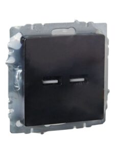 Розетка BRITE USB A+A 3.1А РЮ10-1-БрЧ механизм черн. IEK BR-U21-D31-K02 — изображение 5