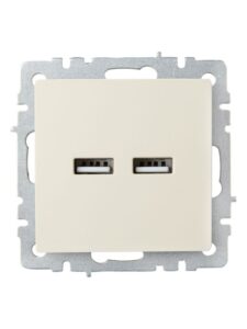 Розетка BRITE USB A+A 3.1А РЮ10-1-БрКр механизм беж. IEK BR-U21-D31-K10 — изображение 7