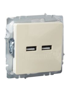 Розетка BRITE USB A+A 3.1А РЮ10-1-БрКр механизм беж. IEK BR-U21-D31-K10 — изображение 5