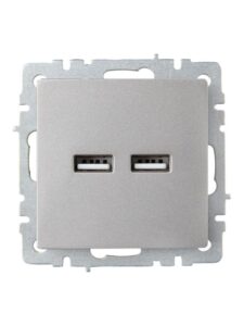 Розетка BRITE USB A+A 3.1А РЮ10-1-БрС механизм сталь IEK BR-U21-D31-K46 — изображение 7