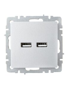 Розетка BRITE USB A+A 3.1А РЮ10-1-БрА механизм алюм. IEK BR-U21-D31-K47 — изображение 7