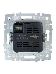 Розетка BRITE USB A+A 3.1А РЮ10-1-БрА механизм алюм. IEK BR-U21-D31-K47 — изображение 8