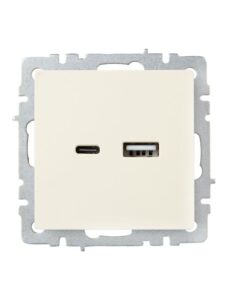Розетка BRITE USB A+C 18Вт РЮ11-1-БрКр механизм беж. IEK BR-U22-018-K10 — изображение 8